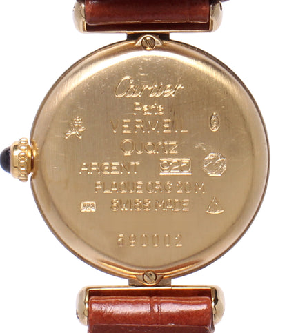 Cartier 腕時計 SV925 マスト コリゼ ヴェルメイユ マスト ドゥ カルティエ クオーツ ホワイト 590002 レディース カルティエ