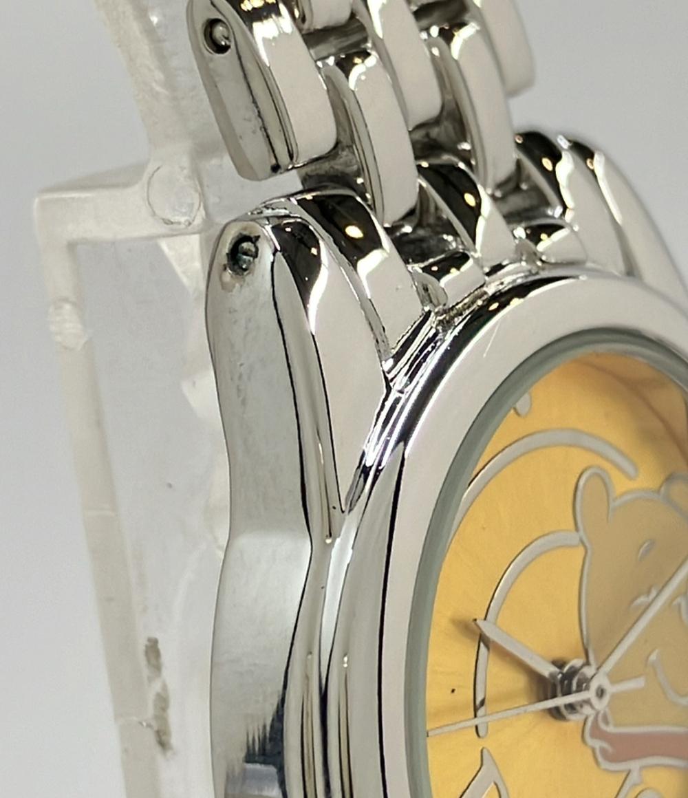 腕時計 ディズニー クマのプーさん クオーツ ゴールド レディース