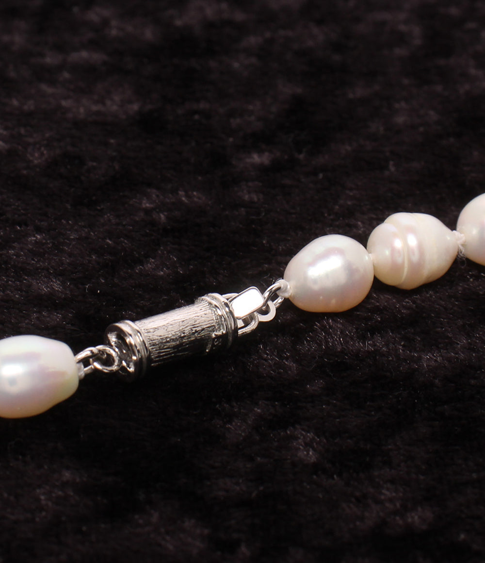 美品 ネックレス 淡水パール 約6x8mm レディース