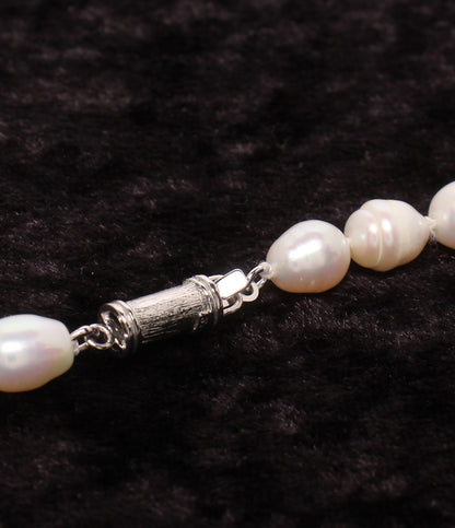 美品 ネックレス 淡水パール 約6x8mm レディース