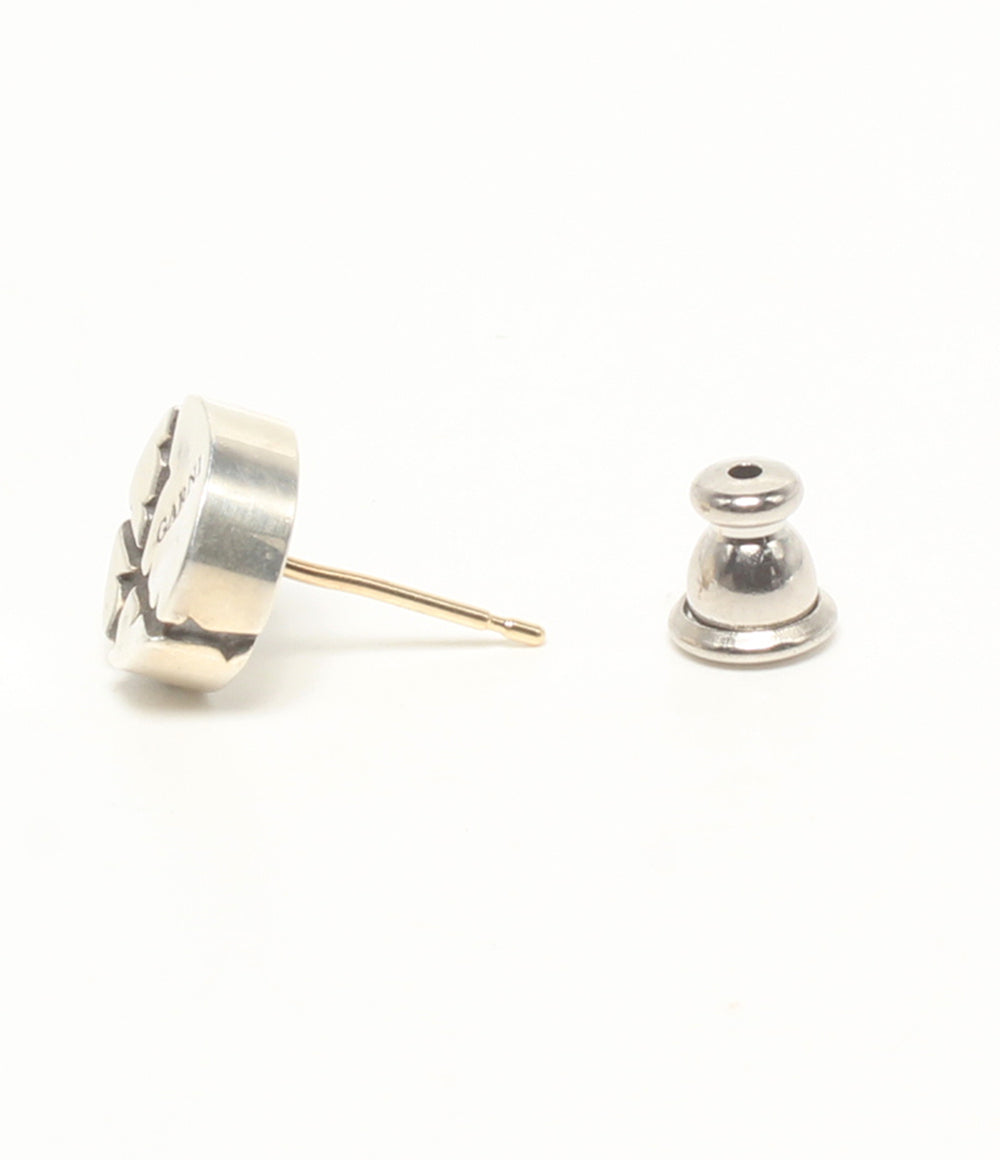 美品 GARNI 片耳ピアス SV K18 ロゴ ユニセックス ガルニ