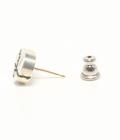 美品 GARNI 片耳ピアス SV K18 ロゴ ユニセックス ガルニ