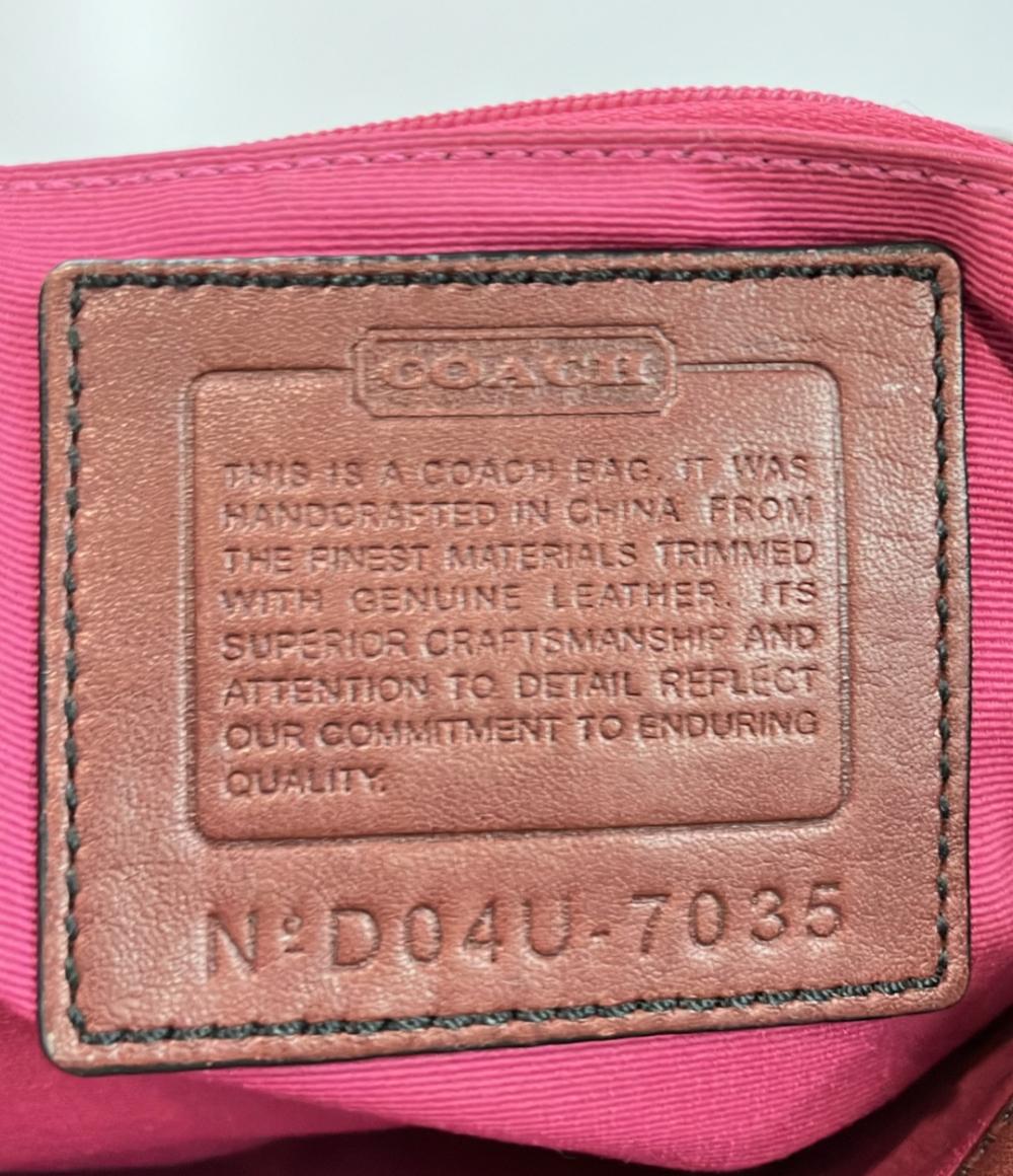 コーチ スウェードハンドバッグ シグネチャー 7035 レディース COACH