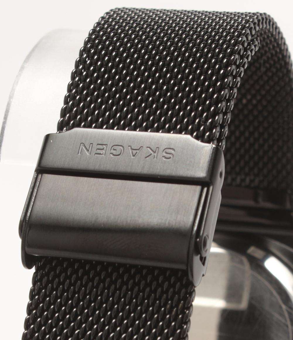 SKAGEN スカーゲン　自動巻き　ブラック アナログ腕時計　オールブラック スカーゲン 腕時計 手表 メンズ 父の日 おしゃれ シンプル 北欧 ミニマ