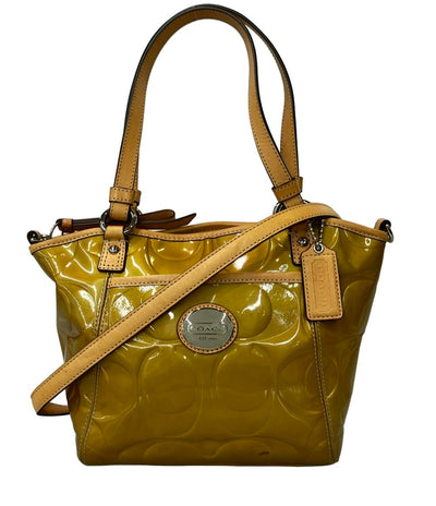 COACH 2WAYハンドバッグ ショルダーバッグ エナメル シグネチャー F20096 レディース コーチ