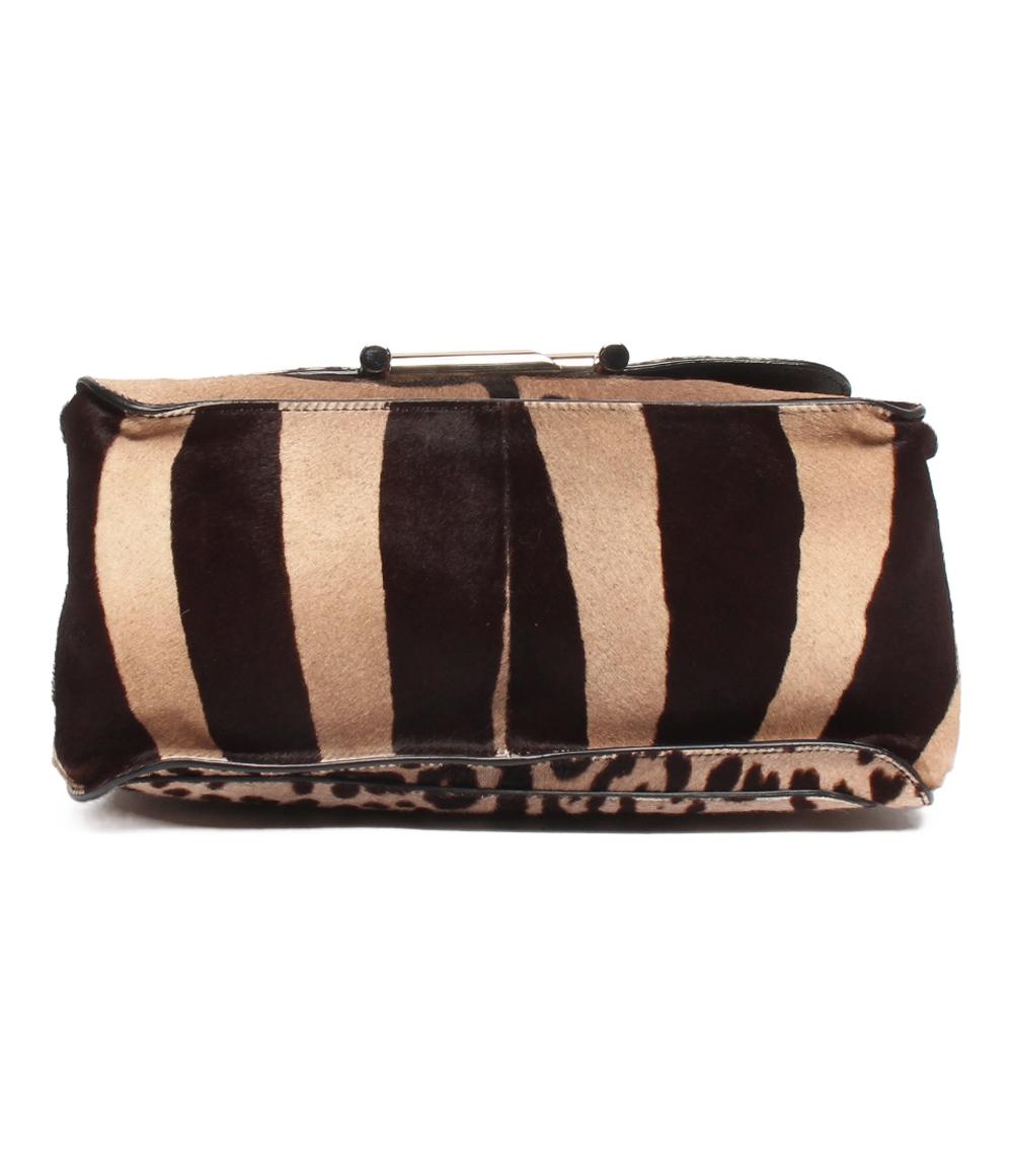 美品 TOD’S 2way ハンドバッグ ショルダーバッグ 肩掛け 斜め掛け ハラコ レディース トッズ