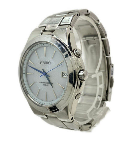 SEIKO 腕時計 ソーラー シルバー 7B42-0AL0 メンズ セイコー