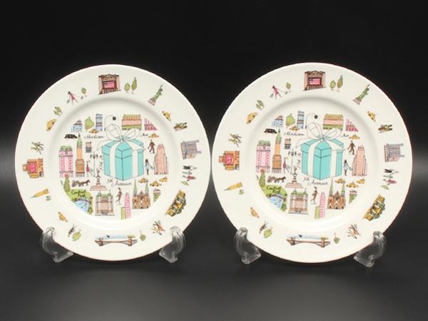 美品 TIFFANY&Co. プレート 皿 2点セット 19cm 5th アベニュー ティファニー