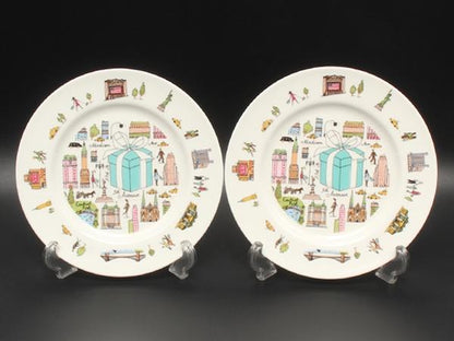 美品 TIFFANY&Co. プレート 皿 2点セット 19cm 5th アベニュー ティファニー