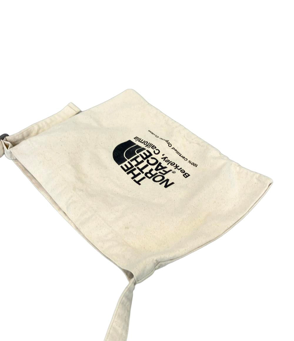 美品 ザ・ノースフェイス ショルダーバッグ 斜め掛け オーガニックコットン ロゴ メンズ THE NORTH FACE