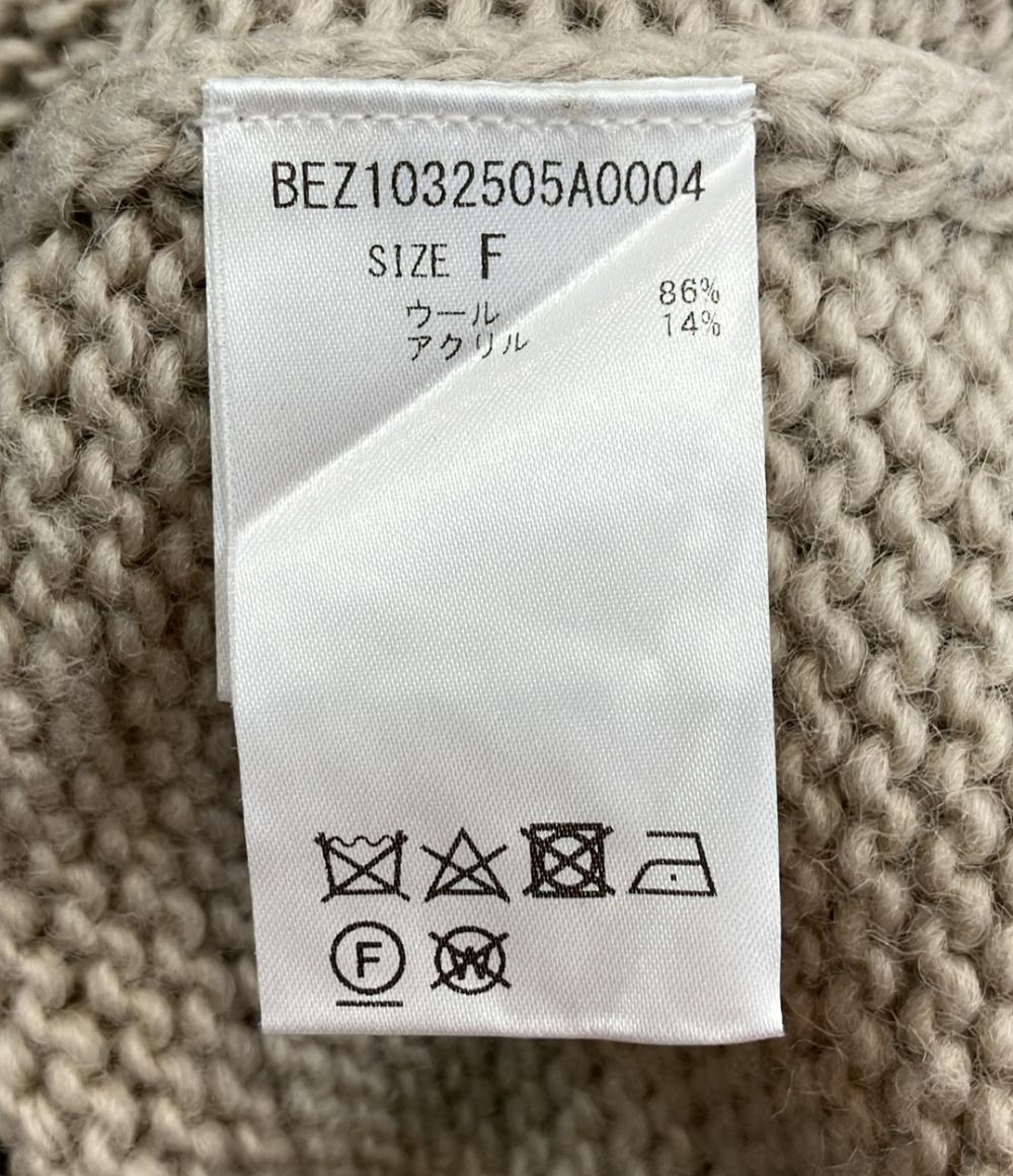 BEARDSLEY 長袖 ニット ジャガードフリンジニット BEZ1032505A0004 レディース SIZE F (M) ビアズリー