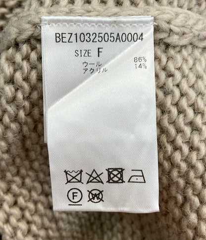 BEARDSLEY 長袖 ニット ジャガードフリンジニット BEZ1032505A0004 レディース SIZE F (M) ビアズリー