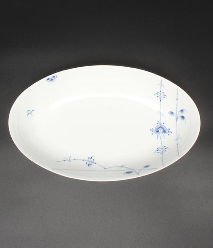 美品 Royal Copenhagen オーバルディッシュ 皿 27cm ブルーパルメッテ ロイヤルコペンハーゲン