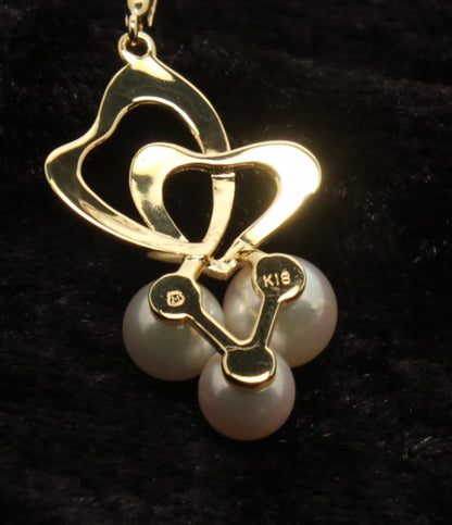 美品 ミキモト ネックレス K18 パール レディース MIKIMOTO