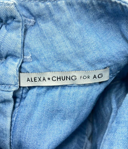 アレクサチャン シャンブレーギャザー長袖ロングワンピース レディース ALEXACHUNG