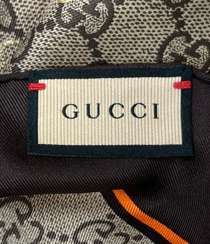 美品 グッチ スカーフ シルク100% GGホースビット 662576 3G001 レディース GUCCI