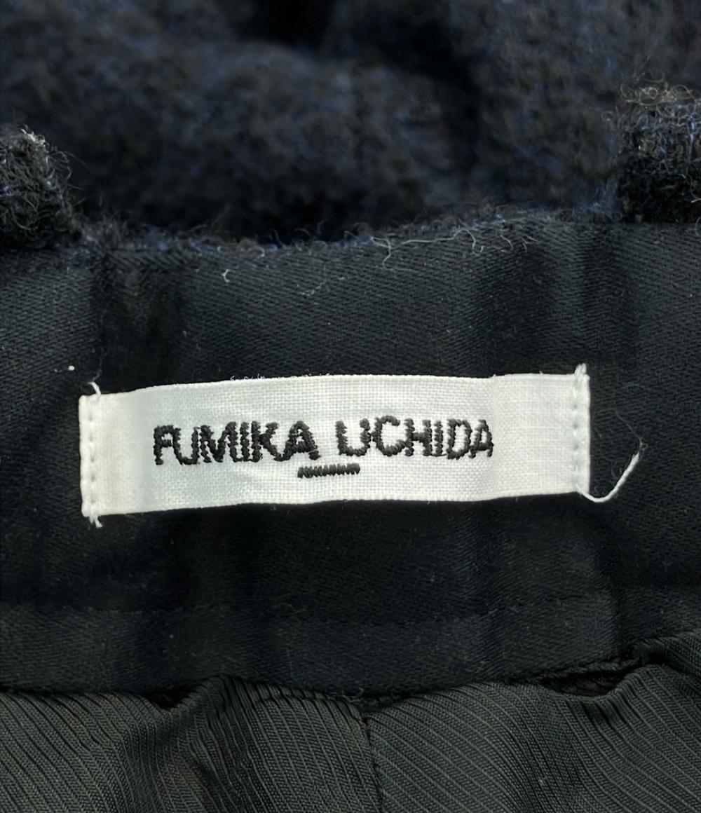 FUMIKA UCHIDA BOUCLE MINI-SKIRT ON SLACKS ハイウエストテーパードパンツ FU-M-PT002 レディース SIZE 36 (XS) フミカウチダ