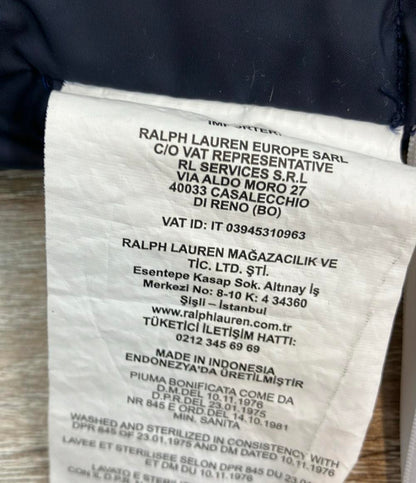 POLO RALPH LAUREN ダウンベスト ポニー刺繍 フード取り外し可能 裾ドローコード フロントポケット スナップボタン ジップ レディース SIZE M