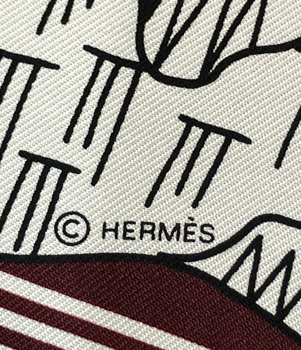 美品 HERMES スカーフ カレ55 シルク100% 峡谷から星たちへ レディース エルメス