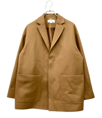 HYKE ジャケット 長袖 25AW WOOL JACKET 比翼仕立て ボタン キャメル メルトン 252-17526 メンズ SIZE 3 (L) ハイク