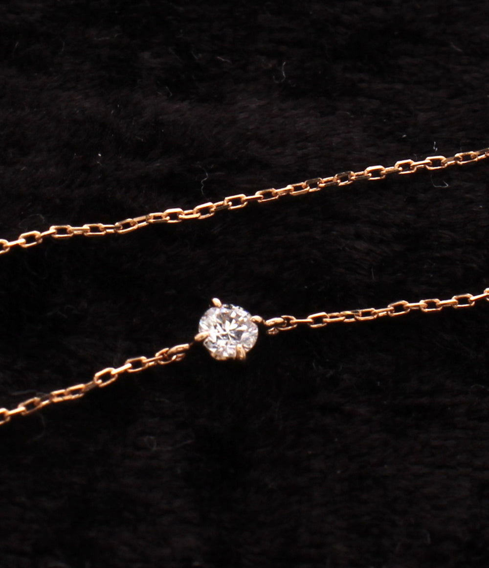 美品 ete ブレスレット K18PG ダイヤ 0.10ct レディース エテ