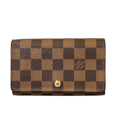 ルイヴィトン 二つ折り財布 ポルトモネ ビエ トレゾール ダミエ エベヌ N61730 メンズ LOUIS VUITTON