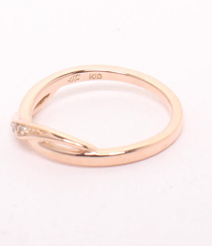 美品 4℃ リング 指輪 K10 ダイヤ レディース SIZE 6号 ヨンドシー