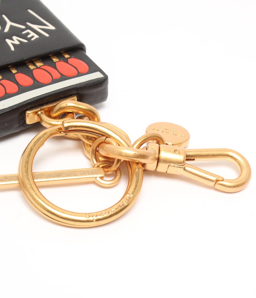 美品 Kate Spade バッグチャーム キーリング キーホルダー レザー マッチ箱モチーフ レディース ケイトスペード
