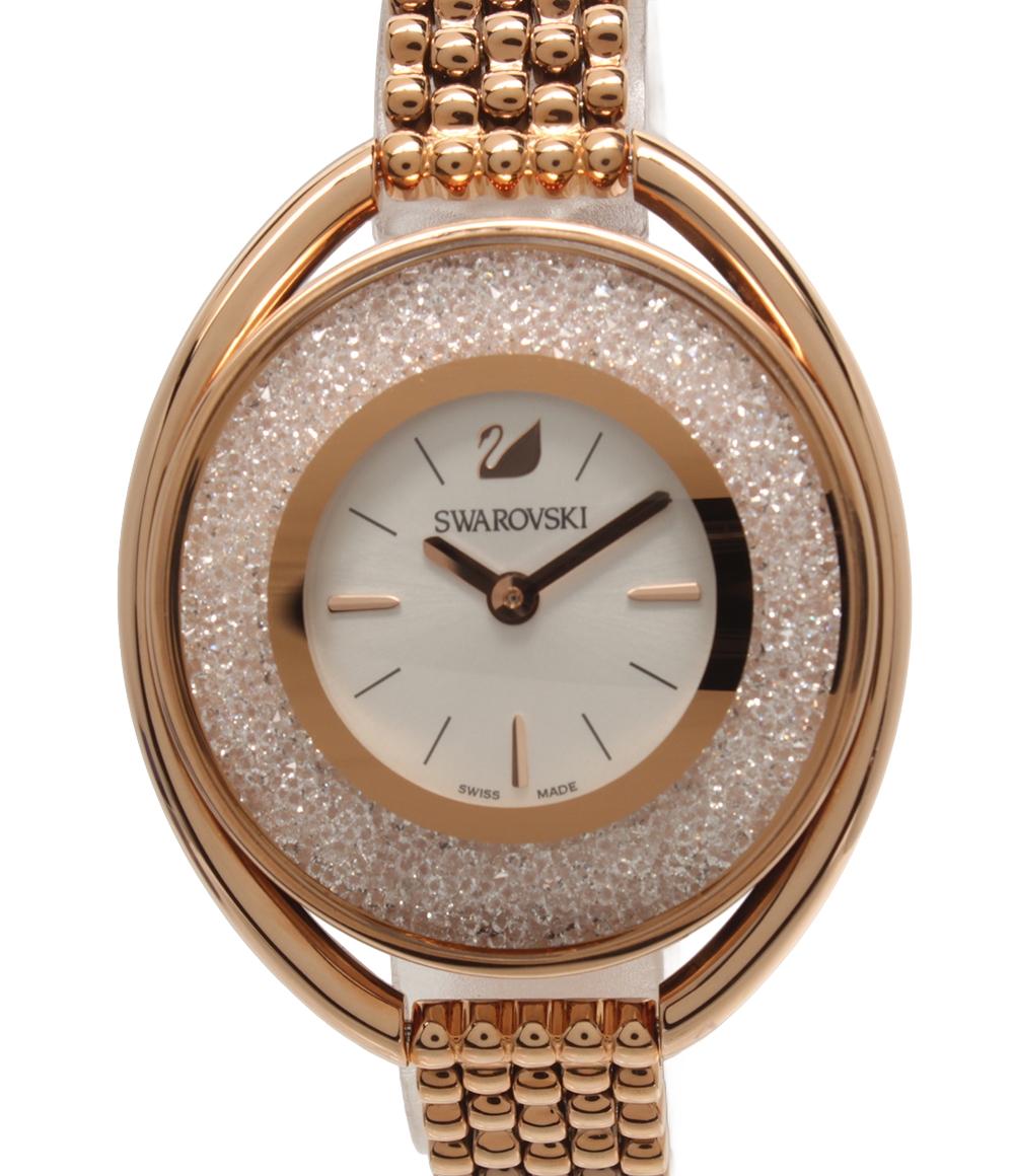 美品 SWAROVSKI 腕時計 クオーツ レディース スワロフスキー