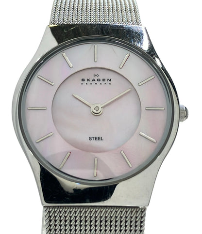 SKAGEN 腕時計 クオーツ ピンク レディース スカーゲン