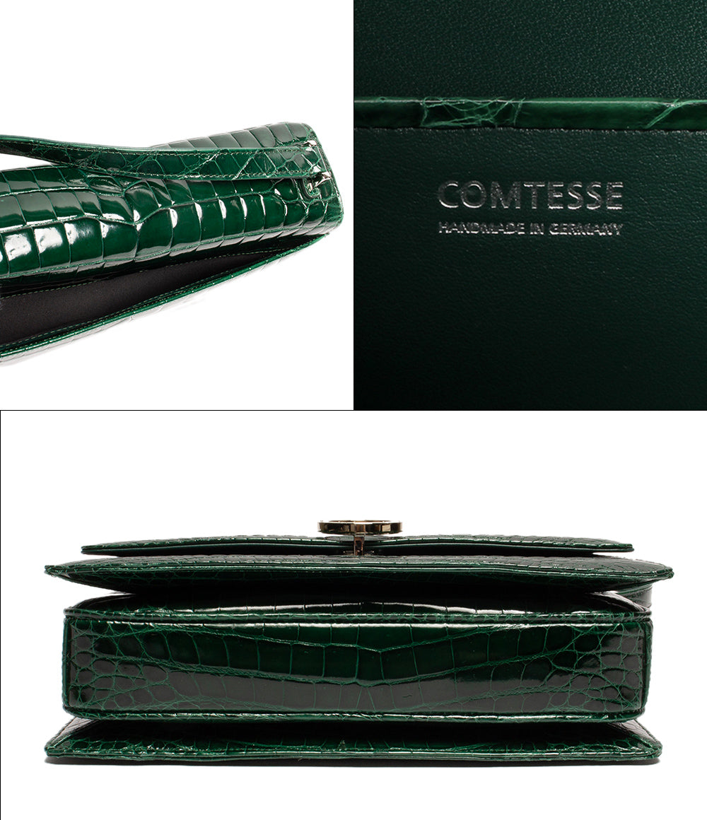 コンテス レザーショルダーバッグ クロコ レディース COMTESSE
