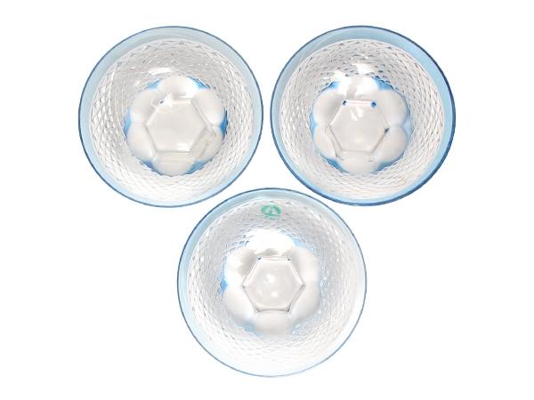 盃 懐石杯 3点セット 江戸切子 ブルー カガミクリスタル – Rehello by