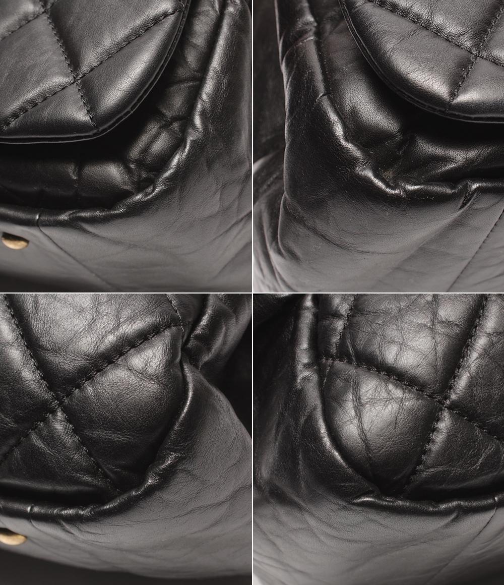 CHANEL 2WAYチェーンハンドバッグ ショルダーバッグ 肩掛け ゴールド金具 パリボンベイ マトラッセ ダブルチェーン シングルフラップ レディース