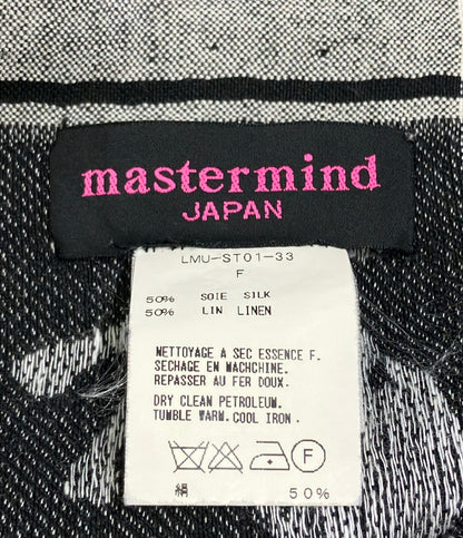 美品 mastermind JAPAN アフガンストール ストライプ 千鳥格子 メンズ レディース マスターマインドジャパン