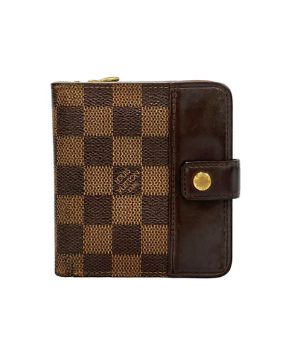 LOUIS VUITTON 二つ折り財布 コンパクト ジップ ダミエ エベヌ N61668 レディース メンズ ルイ・ヴィトン