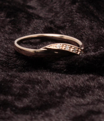 美品 ヨンドシー リング 指輪 K10 ダイヤ レディース SIZE 7号 4℃