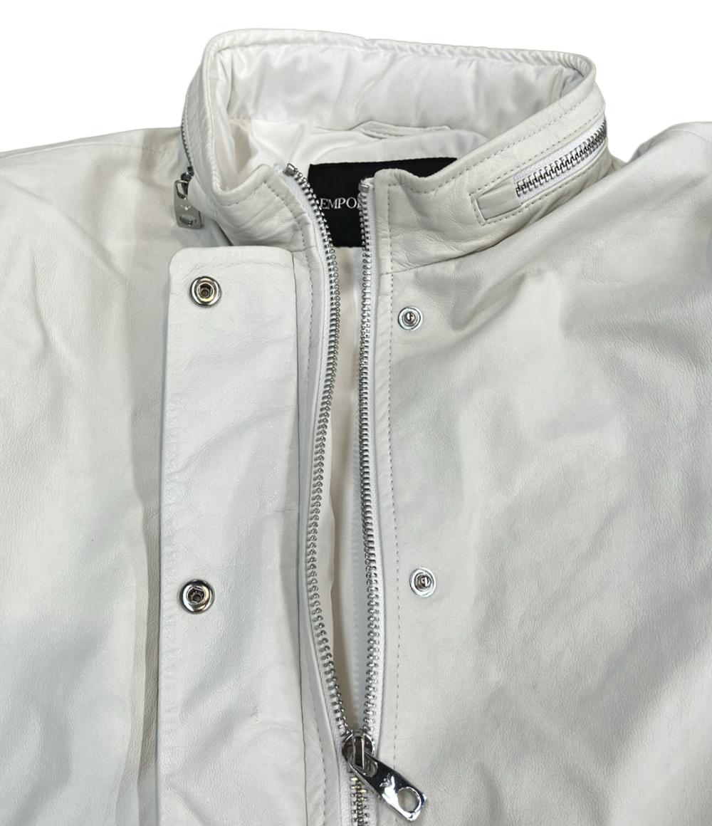 美品 エンポリオ・アルマーニ レザージャケット レディース SIZE 38 Emporio Armani