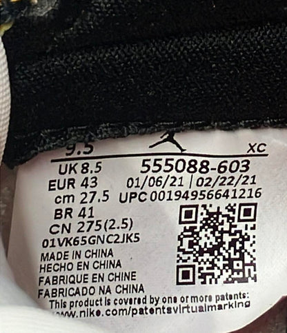 美品 Air Jordan NIKE ハイカットスニーカー ライト フュージョンレッド エアジョーダン1 レトロ ハイ OG 555088-603 メンズ SIZE 27.5 (L)