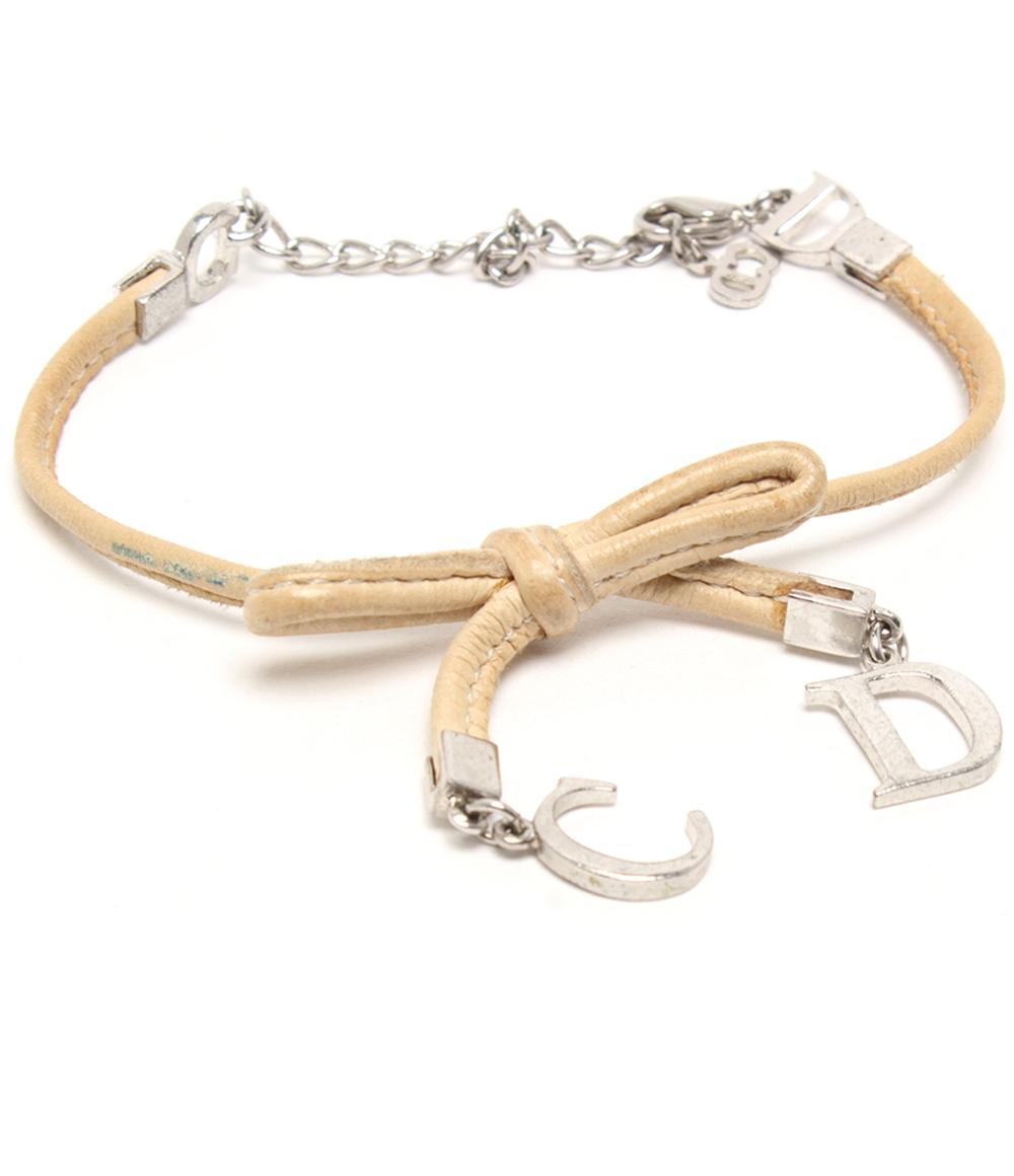 Christian Dior ブレスレット リボンモチーフ ロゴ レディース