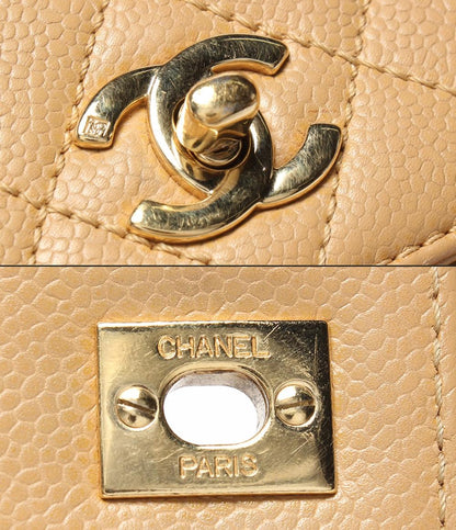 CHANEL ハンドバッグ ゴールド金具 キャビアスキン マトラッセ トップハンドル 8番台 A12397 レディース シャネル