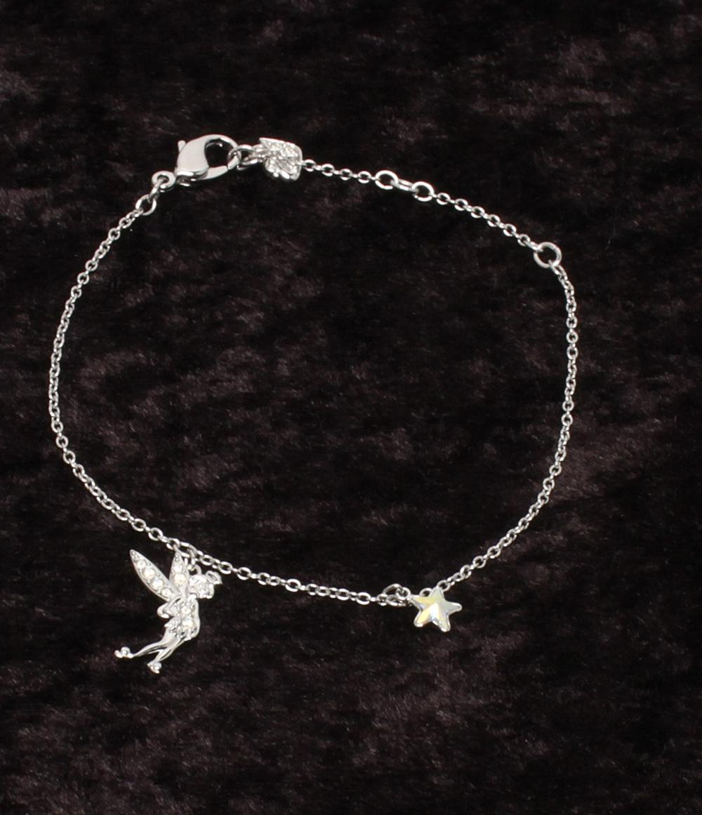 美品 SWAROVSKI Disney ブレスレット ティンカーベルモチーフ レディース スワロフスキー