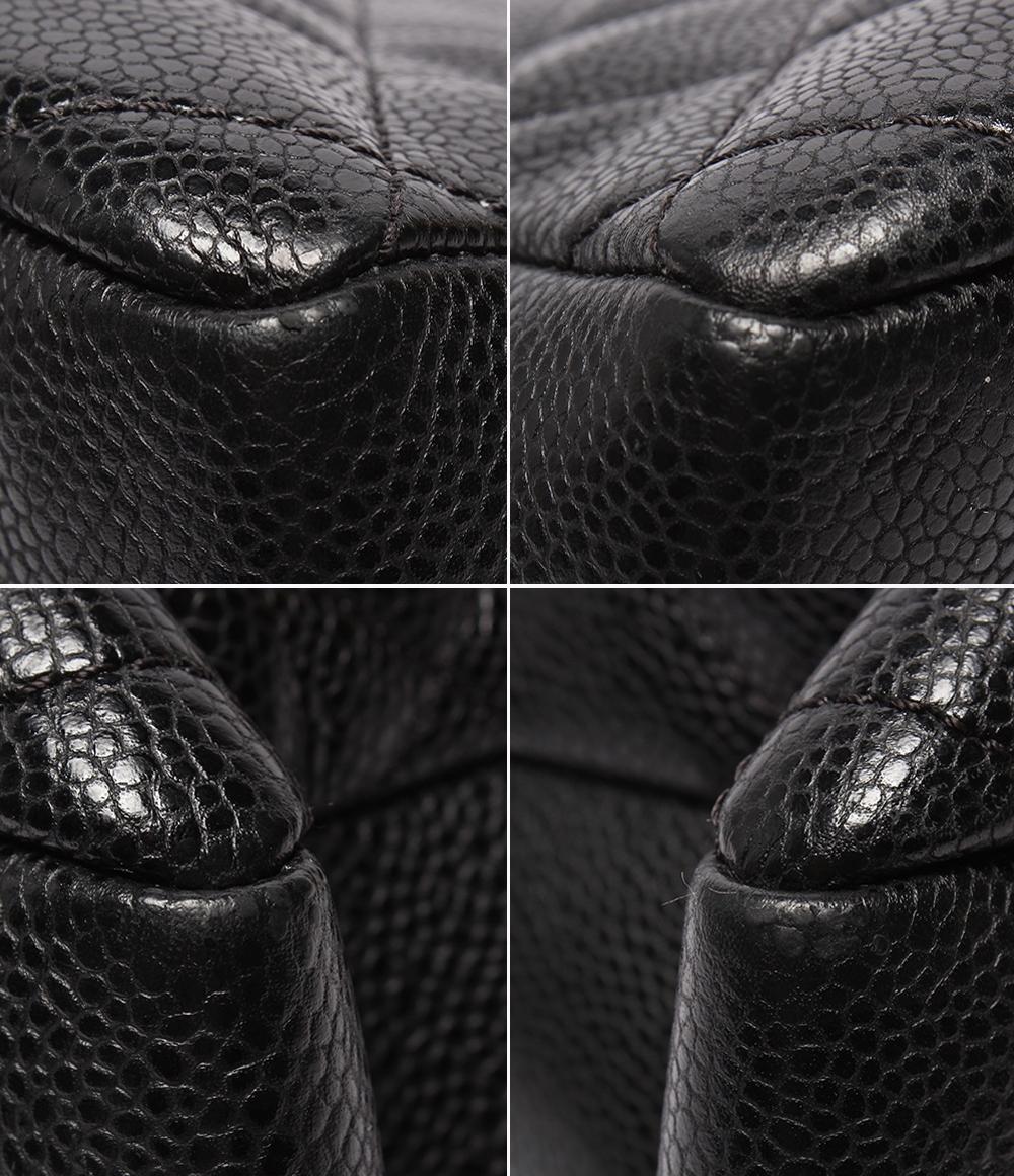 CHANEL チェーントートバッグ グランドショッピング GST シルバー金具 キャビアスキン マトラッセ レディース シャネル