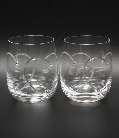 美品 WEDGWOOD グラス タンブラー 2点セット ペア プロミシス トゥー ハーツ ウェッジウッド