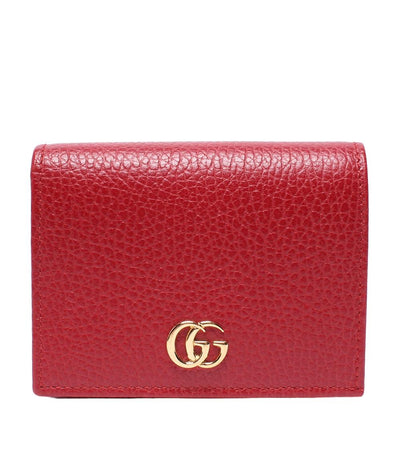 美品 グッチ 二つ折り財布 GGマーモントコンパクトウォレット 456126 レディース GUCCI
