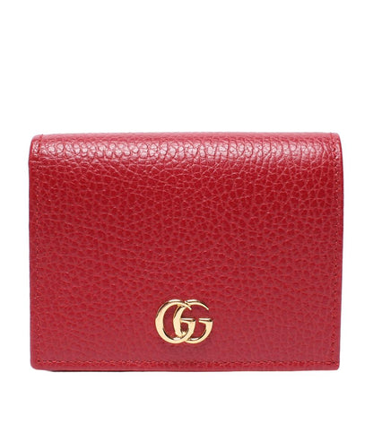 美品 グッチ 二つ折り財布 GGマーモントコンパクトウォレット 456126 レディース GUCCI