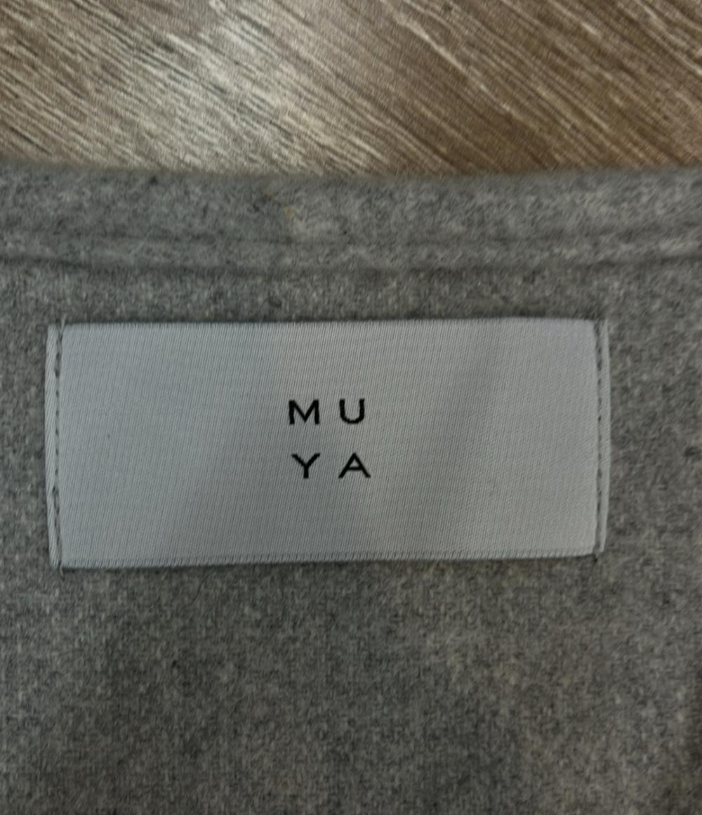 MUYA コート ウール混格子チェック 毛混グレー 羽織 アウター Livery coat mjk25-2512-47 レディース SIZE 2 (M) ムヤ