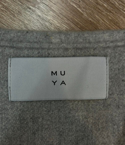 MUYA コート ウール混格子チェック 毛混グレー 羽織 アウター Livery coat mjk25-2512-47 レディース SIZE 2 (M) ムヤ