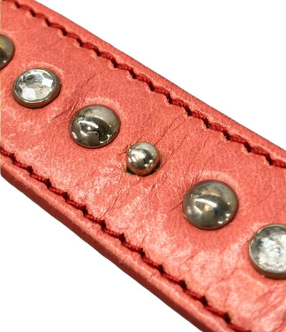 ミュウ ミュウ レザーブレスレット スタッズ付き レディース Miu Miu