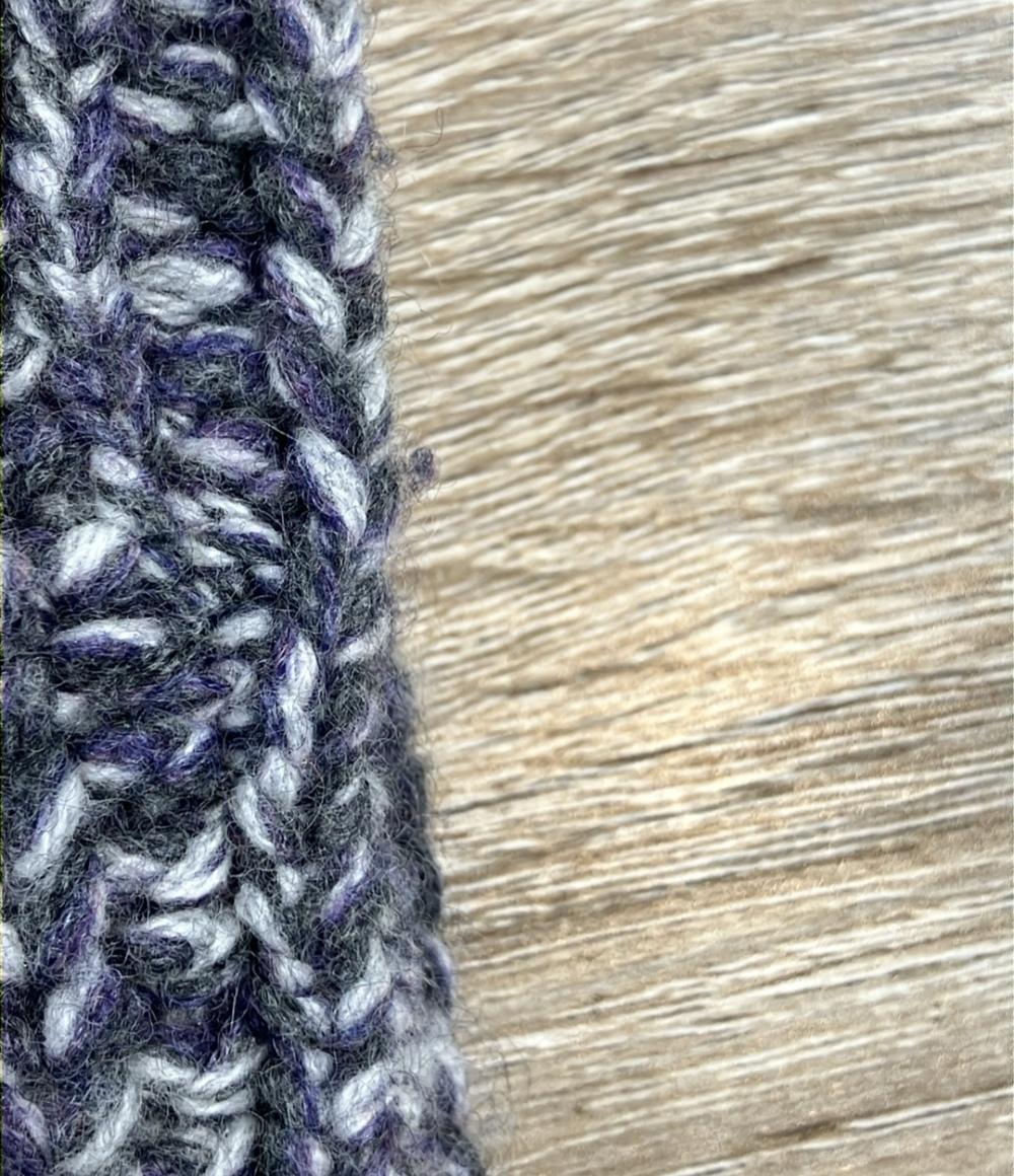 Brunello Cucinelli ニットカーディガン ショールカラー ミックスグレー パープル カシミア 100% メンズ SIZE 44 (S) ブルネロクチネリ