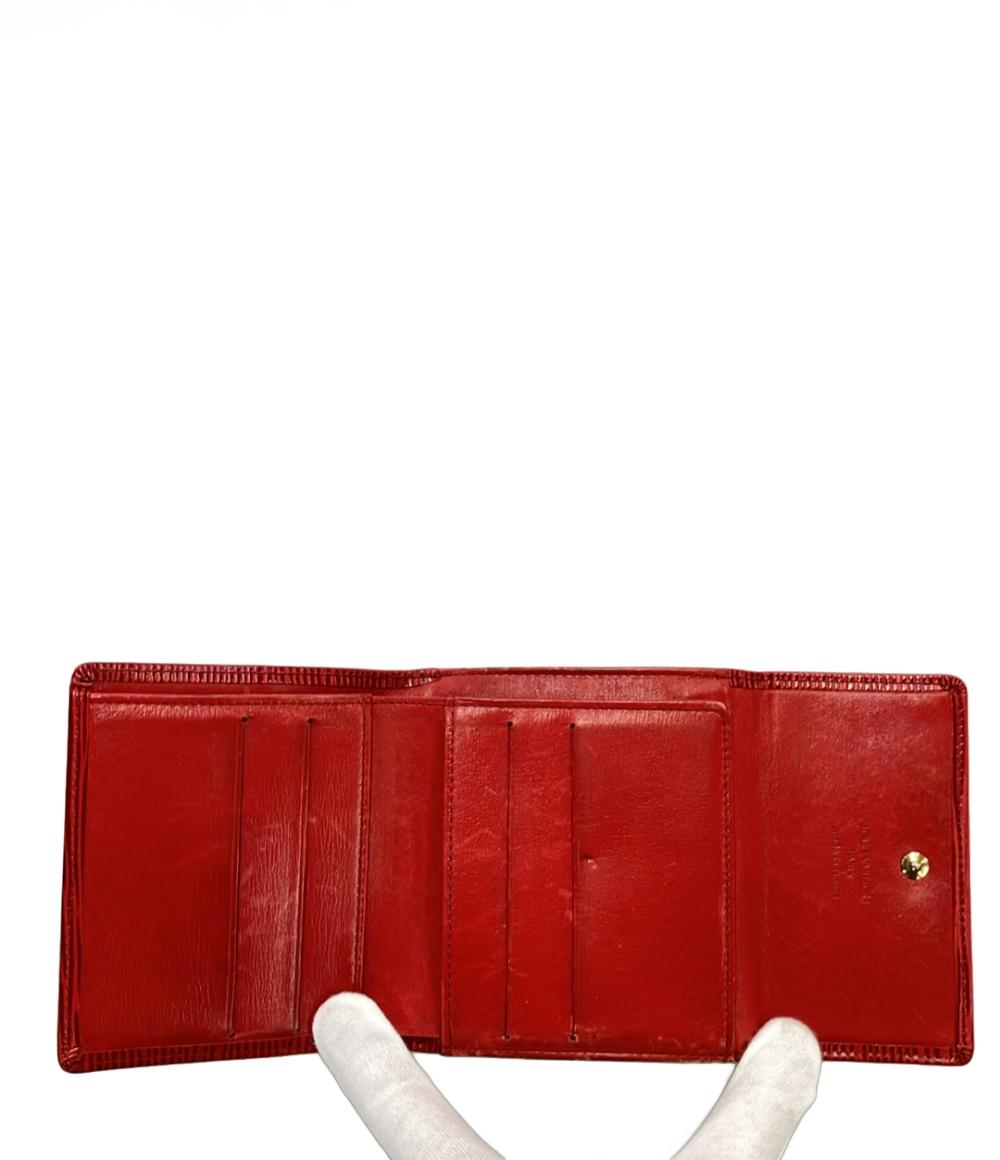 ルイ・ヴィトン ダブルホック 二つ折り財布 ポルトモネ ビエ カルトクレディ エピ M63487 レディース LOUIS VUITTON